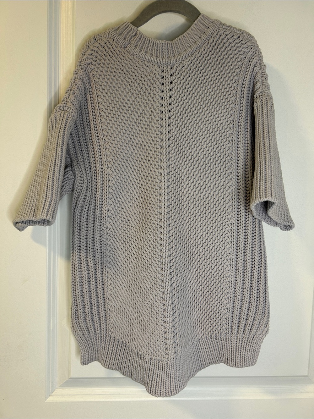 Banana Republic Light Gray Chunky Short-Sleeve Crewneck Sweater - Picture 6 of 6